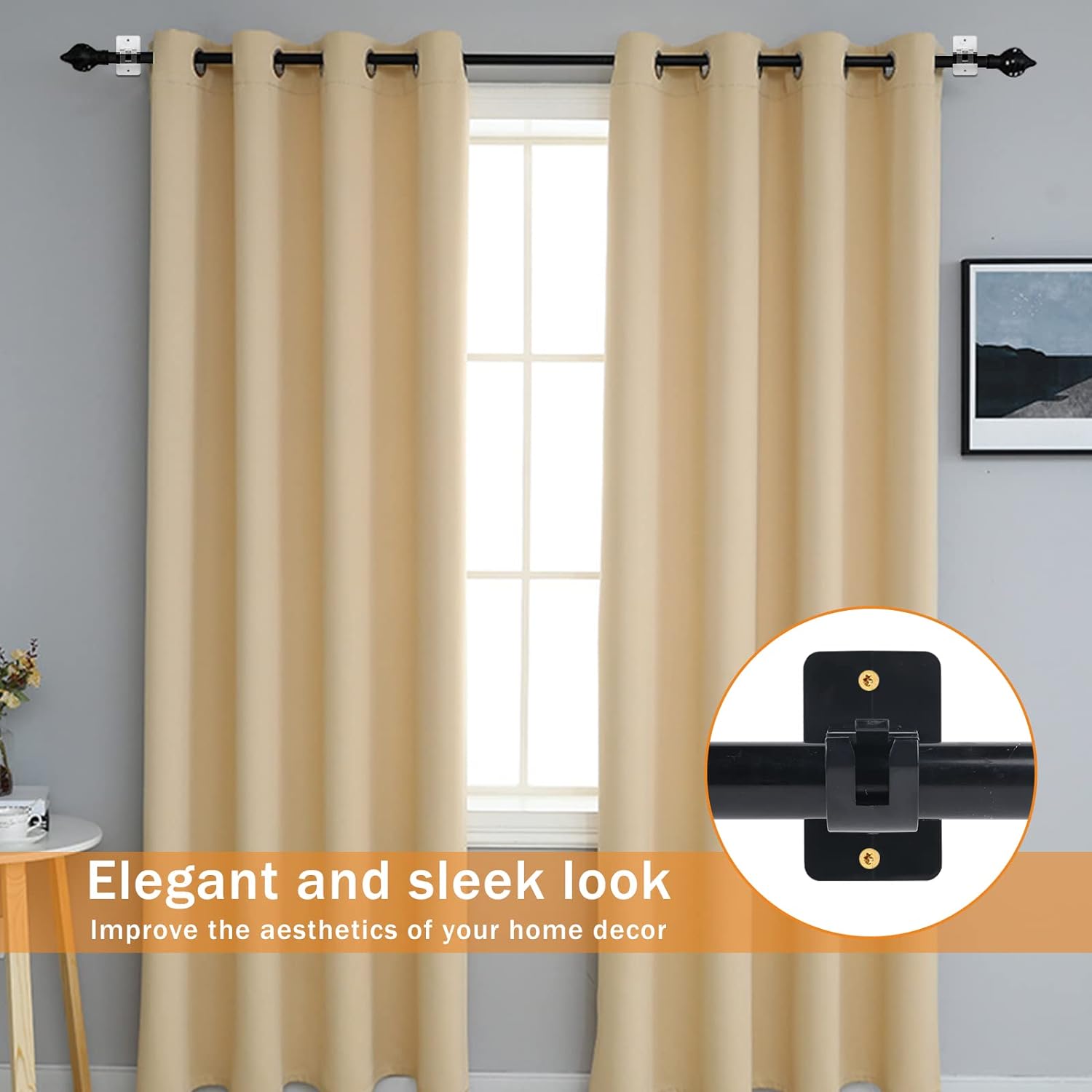 9004 Drill Curtain Rod Brackets Drilling Curtain Rod Holder Hooks With 8 Screw Adjustable Curtain Rod Hooks Curtain Hangers for Bathroom Kitchen Home Bathroom and Hotel (2 Pc Set Mix Color) 9004 Drill Curtain Rod Brackets Drilling Curtain Rod Holder Hooks With 8 Screw Adjustable Curtain Rod Hooks Curtain Hangers for Bathroom Kitchen Home Bathroom and Hotel (2 Pc Set Mix Color)